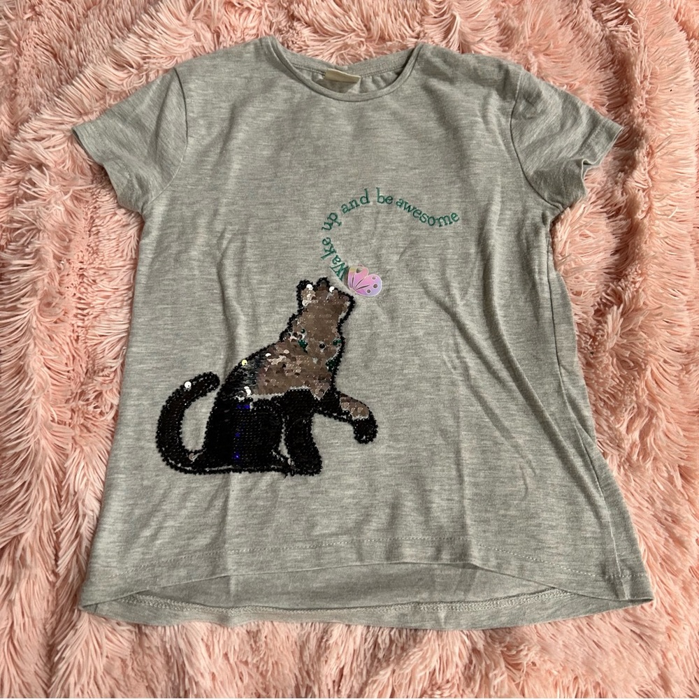 Zara girl’s collection embellished Tee. Size 8